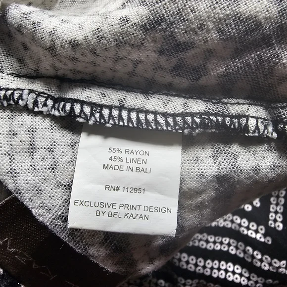 BEL KAZAN Anthropologie Black & White Sleeveless MAXI Dress S - Picture 6 of 8